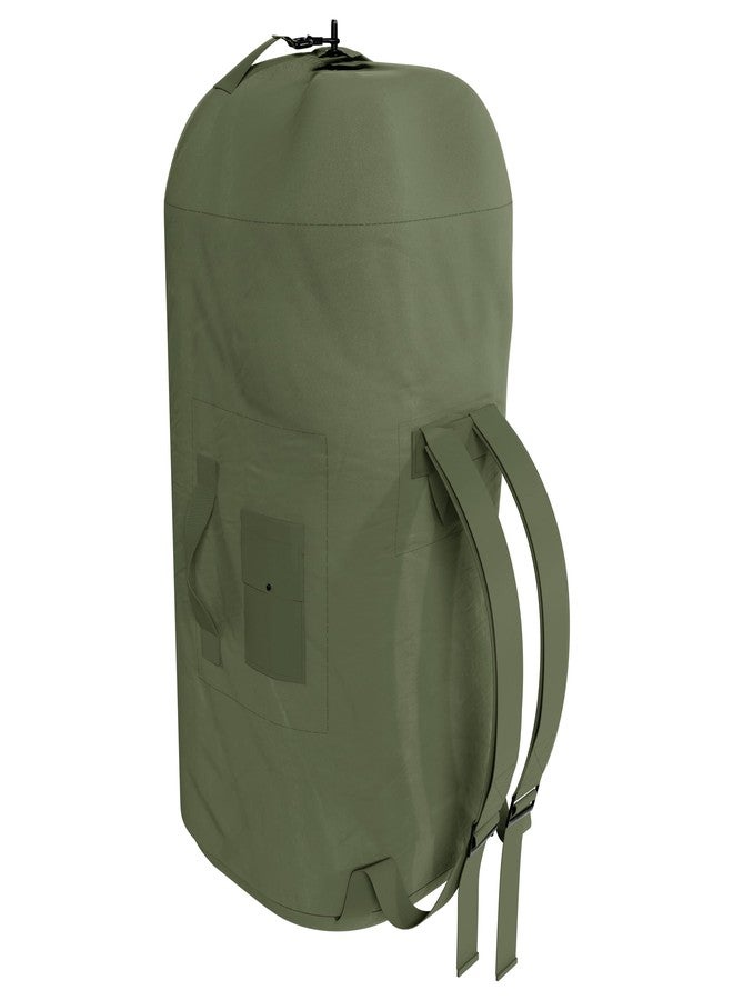 BaHoki Essentials Canvas Duffel Bag - Heavy Duty Top Load Duffel Sea Bag - Military Green Cargo Travel Bags - Image 1
